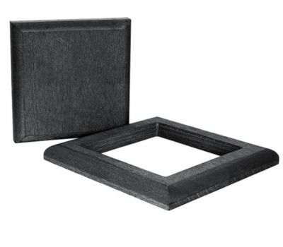 Комплект крышка и юбка из ДПК для столба Чёрный от производителя  Polivan Group по цене 1 320 р