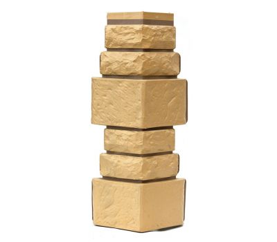 Угол Дикий камень - Желтый от производителя  Т-сайдинг по цене 380 р