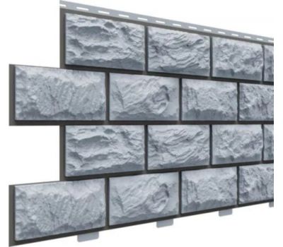 Цокольный сайдинг коллекция Альпийский прокрашенные швы - Серо-голубой от производителя  Доломит по цене 625 р