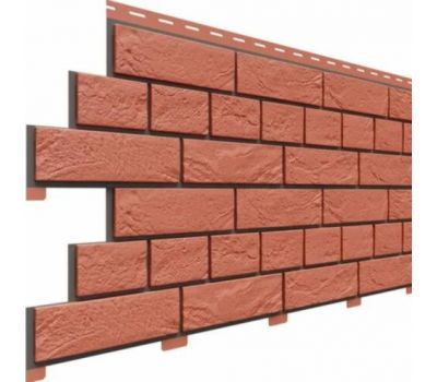 Цокольный сайдинг коллекция Кирпич Славянка - Красный от производителя Доломит по цене 480 р Цокольный сайдинг коллекция Кирпич Славянка - Красный от производителя Доломит по цене 480 р