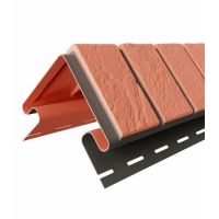 Угол наружный для цокольного сайдинга Кирпич Славянка Красный Угол наружный для цокольного сайдинга Кирпич Славянка Красный