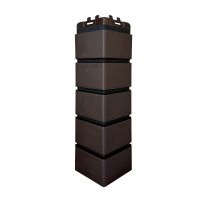 Угол Премиум клинкерный кирпич Шоколадный (шов RAL 9005)