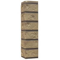 Угол наружный Цокольный сайдинг «Старый форт» Золотистый