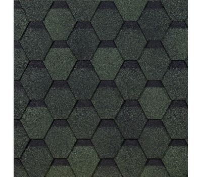 Гибкая черепица Шестигранник Зелёный от производителя  Docke по цене 359 р