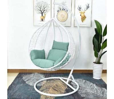 Подвесное кресло из искусственного ротанга AFM-168A-L White/Green от производителя  Afina по цене 16 900 р