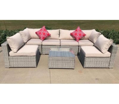 Трансформер-Диван модульный плетеный из иск. ротанга YR822BgB Grey/Beige от производителя Afina по цене 119 000 р Трансформер-Диван модульный плетеный из иск. ротанга YR822BgB Grey/Beige от производителя Afina по цене 119 000 р